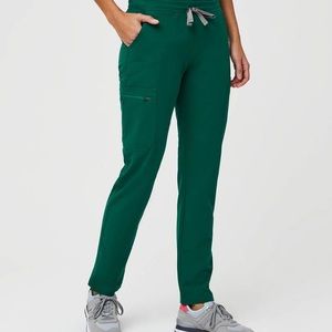 Figs yola skinny scrub pants hunter green